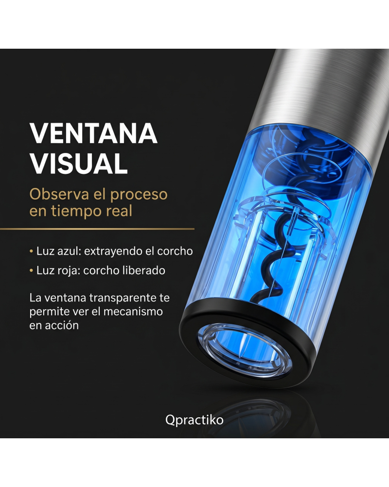 Sacacorchos Eléctrico Recargable "Lux" + Corta Cápsulas