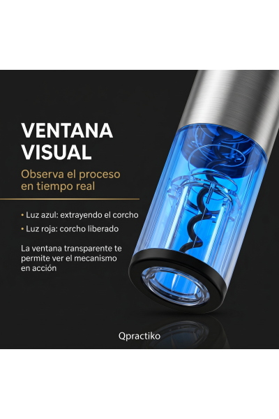 Sacacorchos Eléctrico Recargable "Lux" + Corta Cápsulas