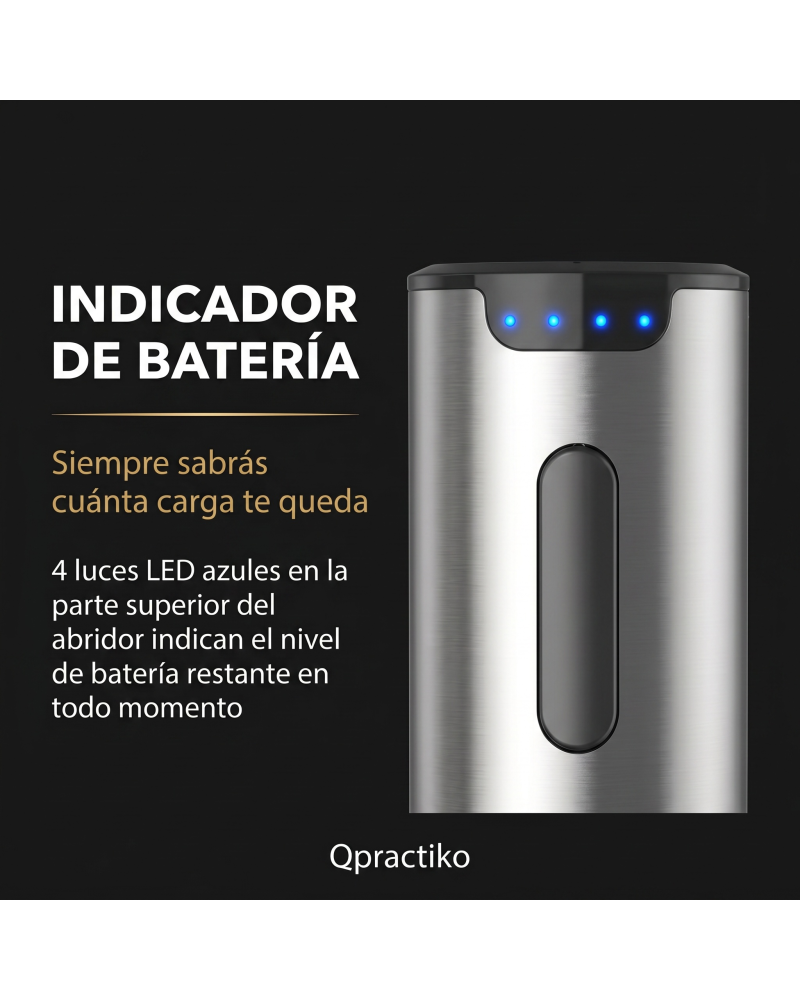 Sacacorchos Eléctrico Recargable "Lux" + Corta Cápsulas