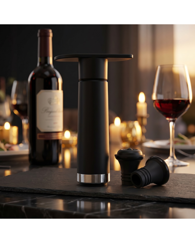 Stainless Steel Vacuum Wine Pump - Preserves Freshness