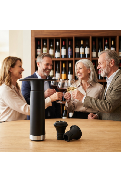 Stainless Steel Vacuum Wine Pump - Preserves Freshness